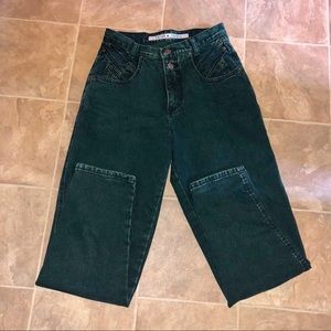 Vintage Green Zena High Waist Mom Jeans Pant Denim
